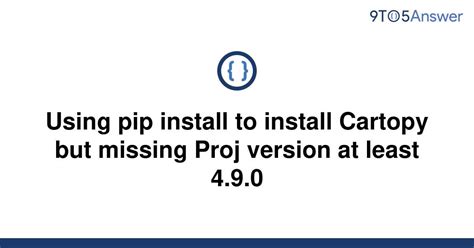 But with <b>pip</b>, I'm not certain how to do that. . Pip install cartopy